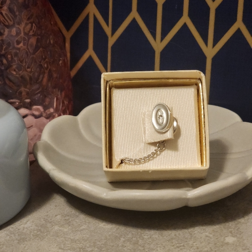 Silver Vintage Tie Clip